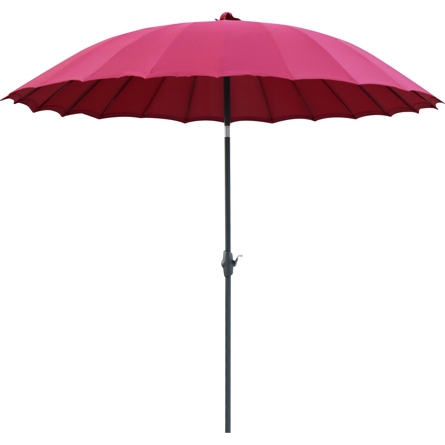 Marktschirm Limon Ø 270 cm Burgund mit Kurbel