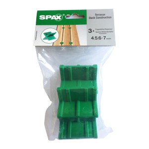 Spax Fugenlehre Spacer, grüne Abstandshalter für Terrassenplatten, 4-7mm Fugenbreite.