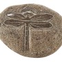 Kobolo Dekostein DRAGONFLY aus Naturstein, handgefertigte Gartenfigur mit Libellen-Motiv.