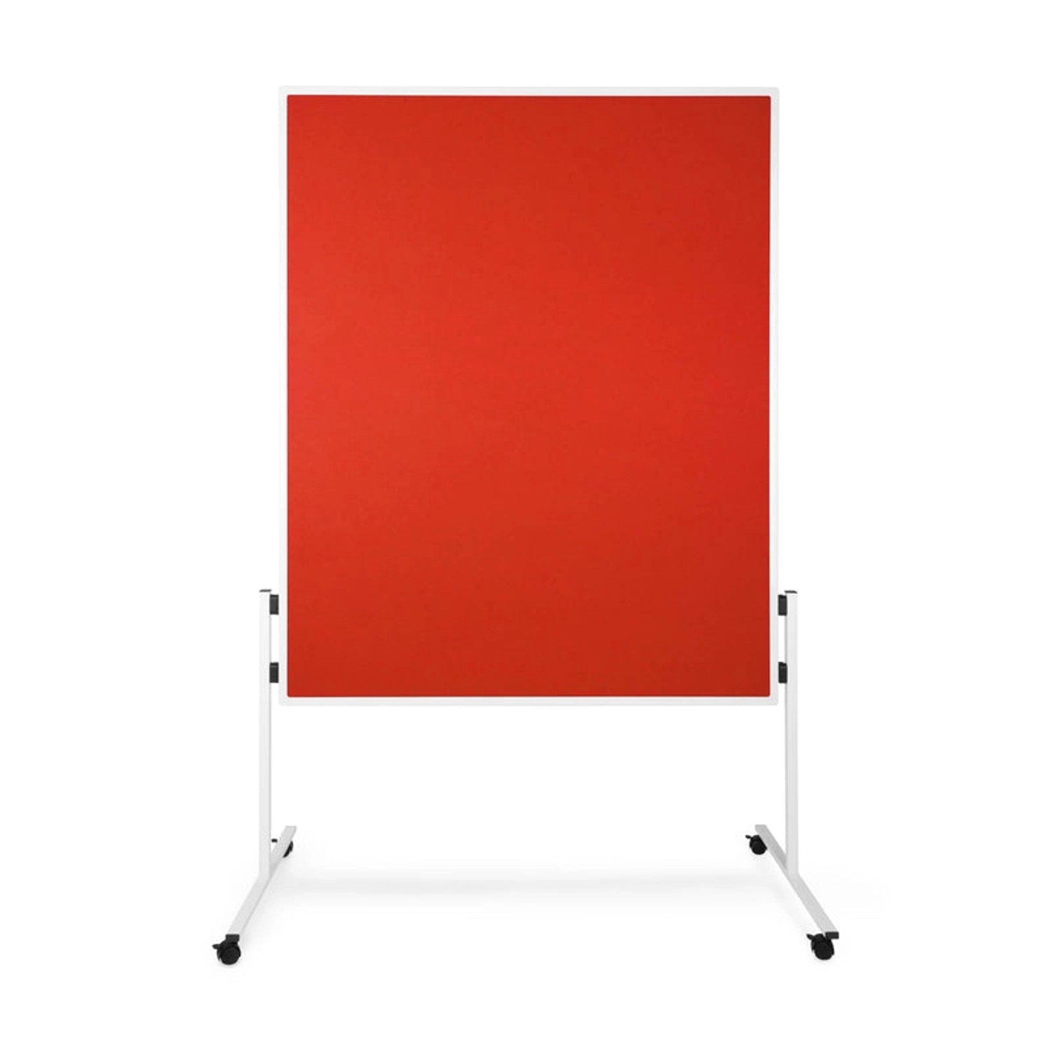 KARAT Filz Moderationstafel Einteilig und Flexibel mit Rollen Rot 150 x 200 cm