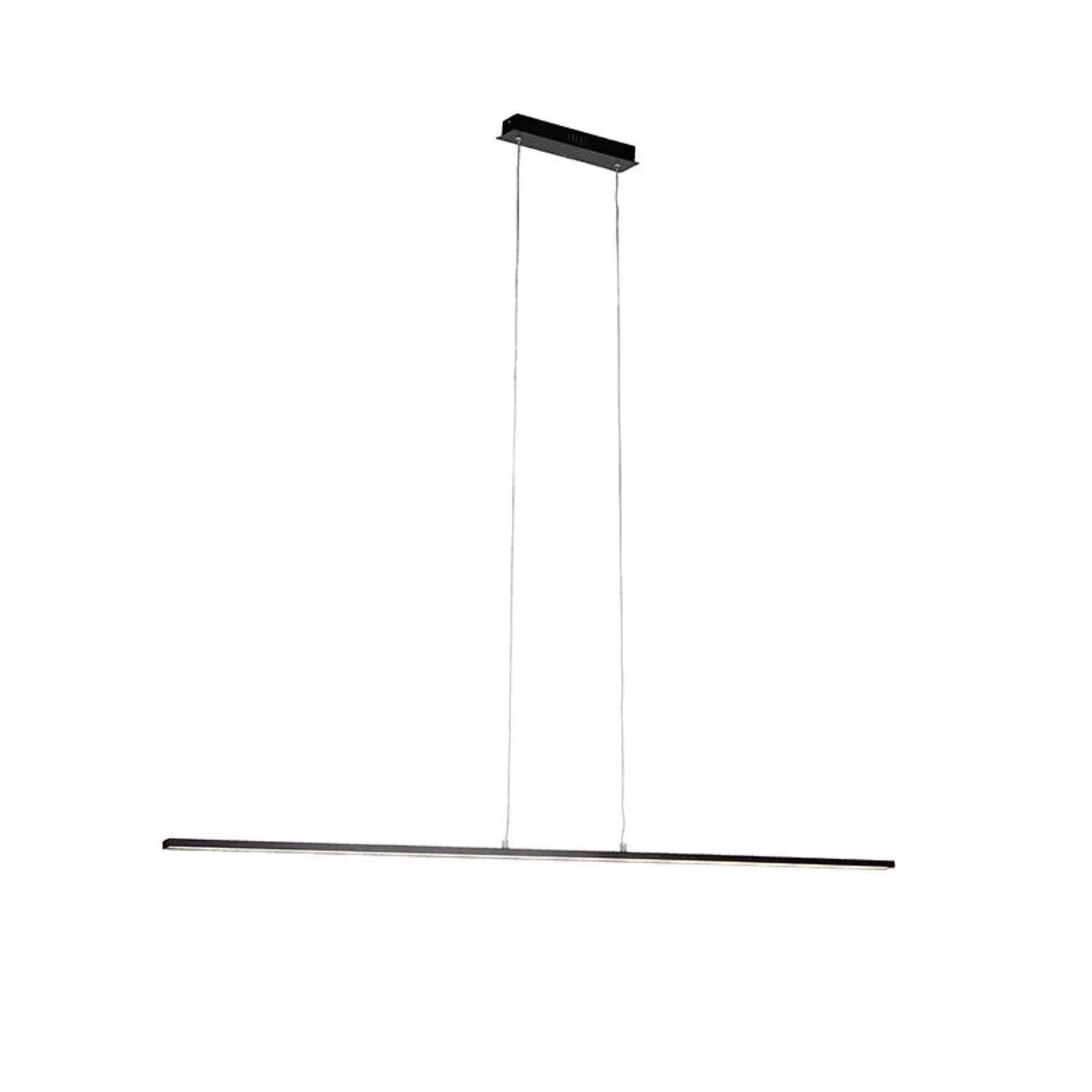 QAZQA Moderne Schwarze Hängelampe 150 cm inkl  LED Banda