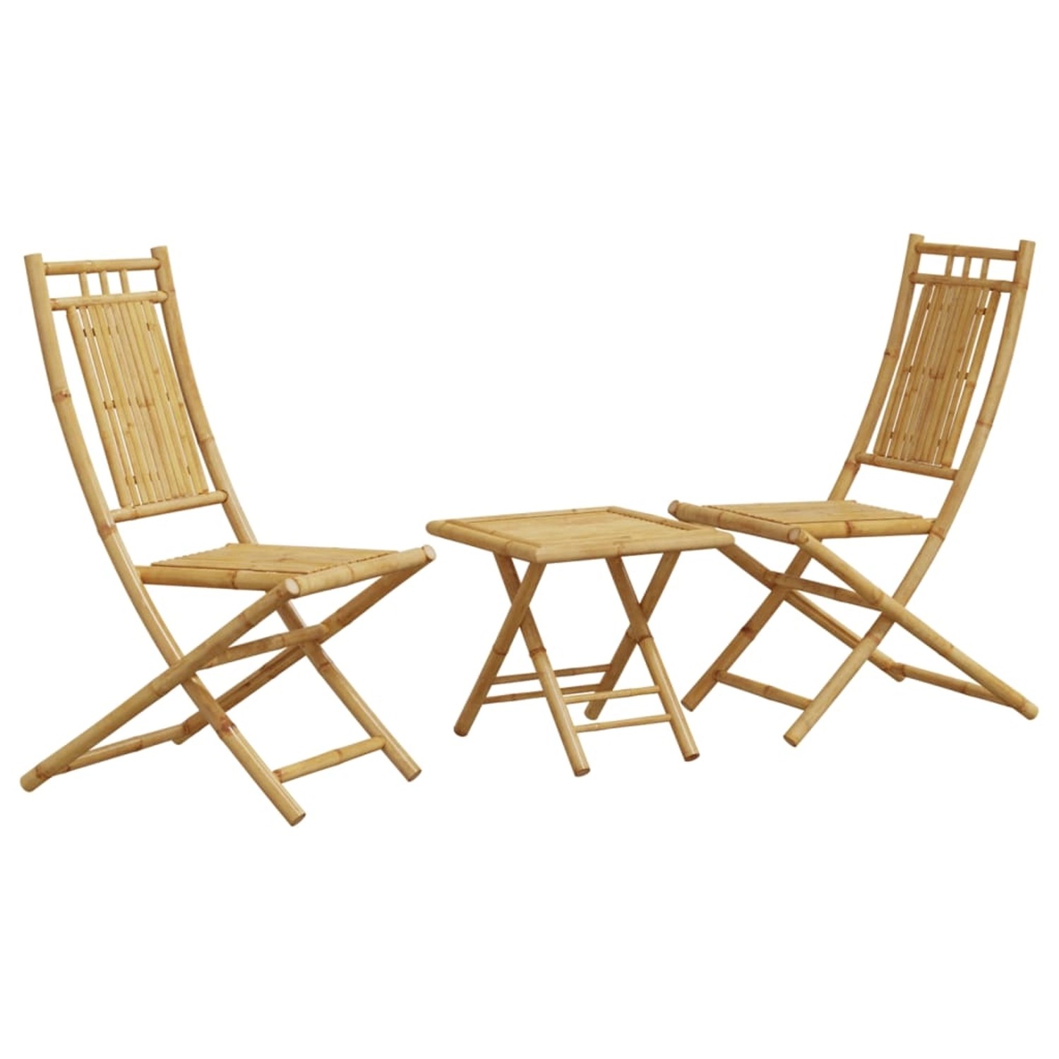vidaXL 3-tlg Bistro-Set Bambus Modell 1