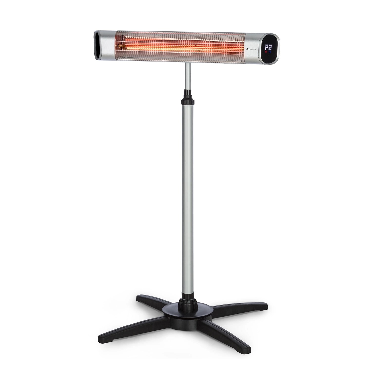 Blumfeldt Dark Wave Stand Infrarot-Heizstrahler 2000 W Goldbeschichtete Car günstig online kaufen