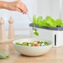 Gusta Garden Harry Herbs Anzuchtsgefäß mit Salat und Kräutern in weiß.