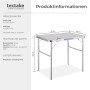 Tectake Campingtisch Lothar Klappbar Wetterfest  75 x 55 x 68 cm Grau_6