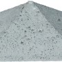 Betonzaun Pfostenkappe, einseitig, 11x11 cm, für Sichtschutzzäune.