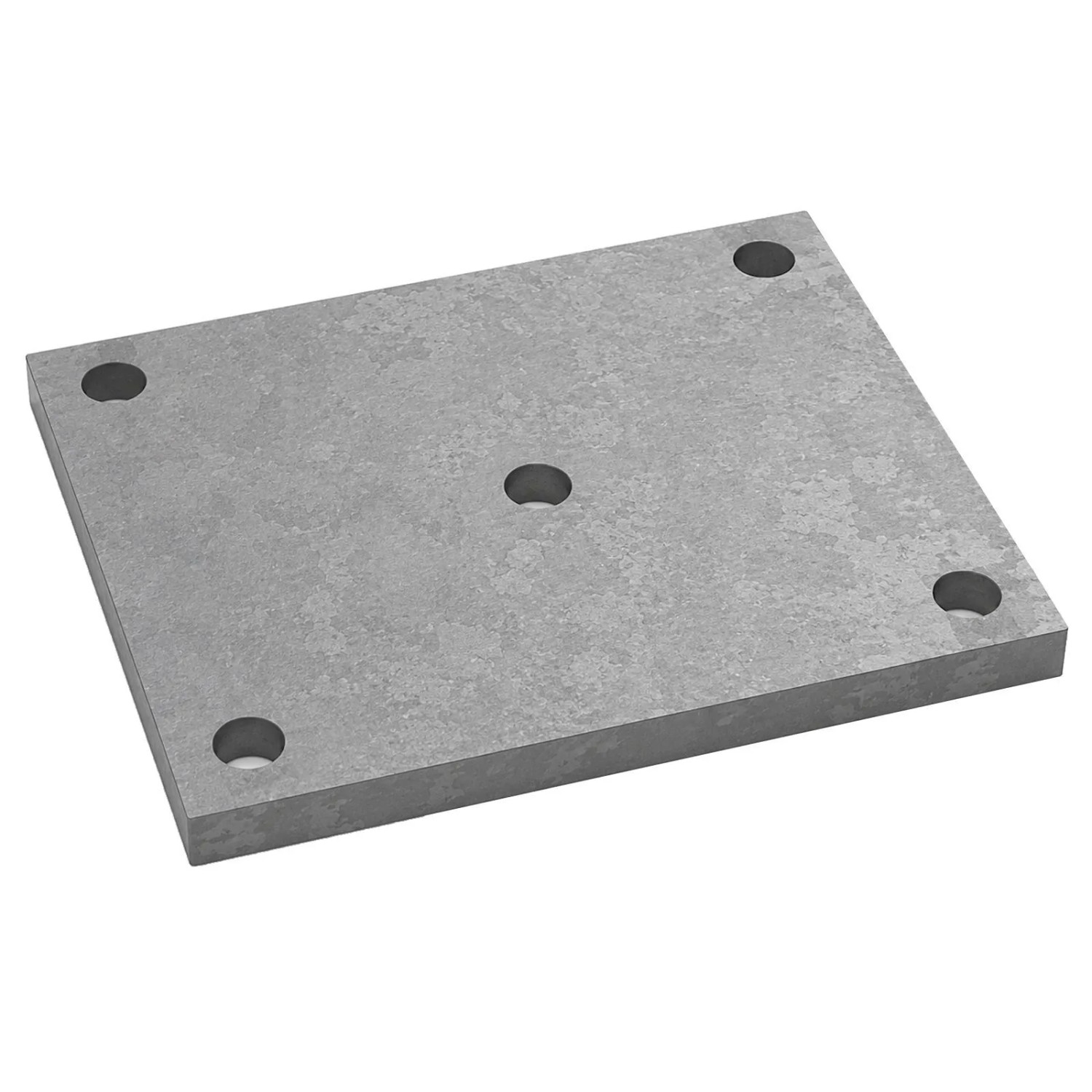 SOTECH Anschweißplatte 150 x 120 x 8 mm Stahl Q235 Schwarz Unbehandelt 5 Befestigungslöcher Ø13 mm
