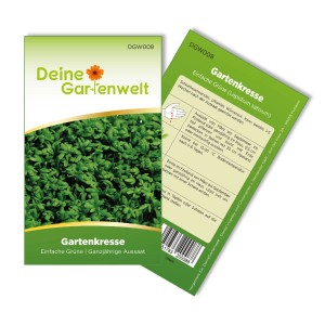 Samenpackung Gartenkresse Einfache Grüne von Deine Gartenwelt.