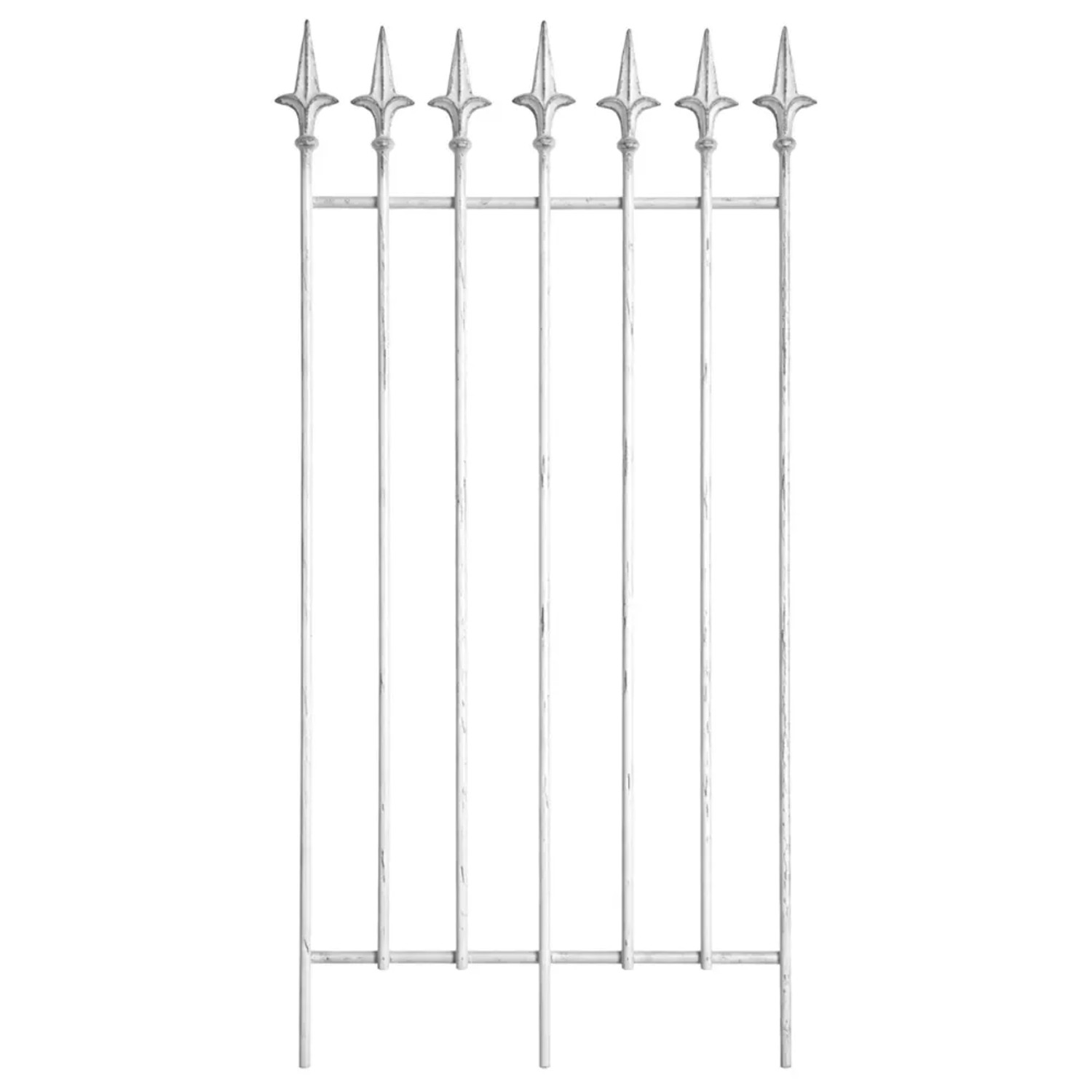 DELUKE Rankgitter FREYA 50x0,7x100cm Metall Antik-Weiß Rankhilfe Kletterpflanzen Gartendekoration