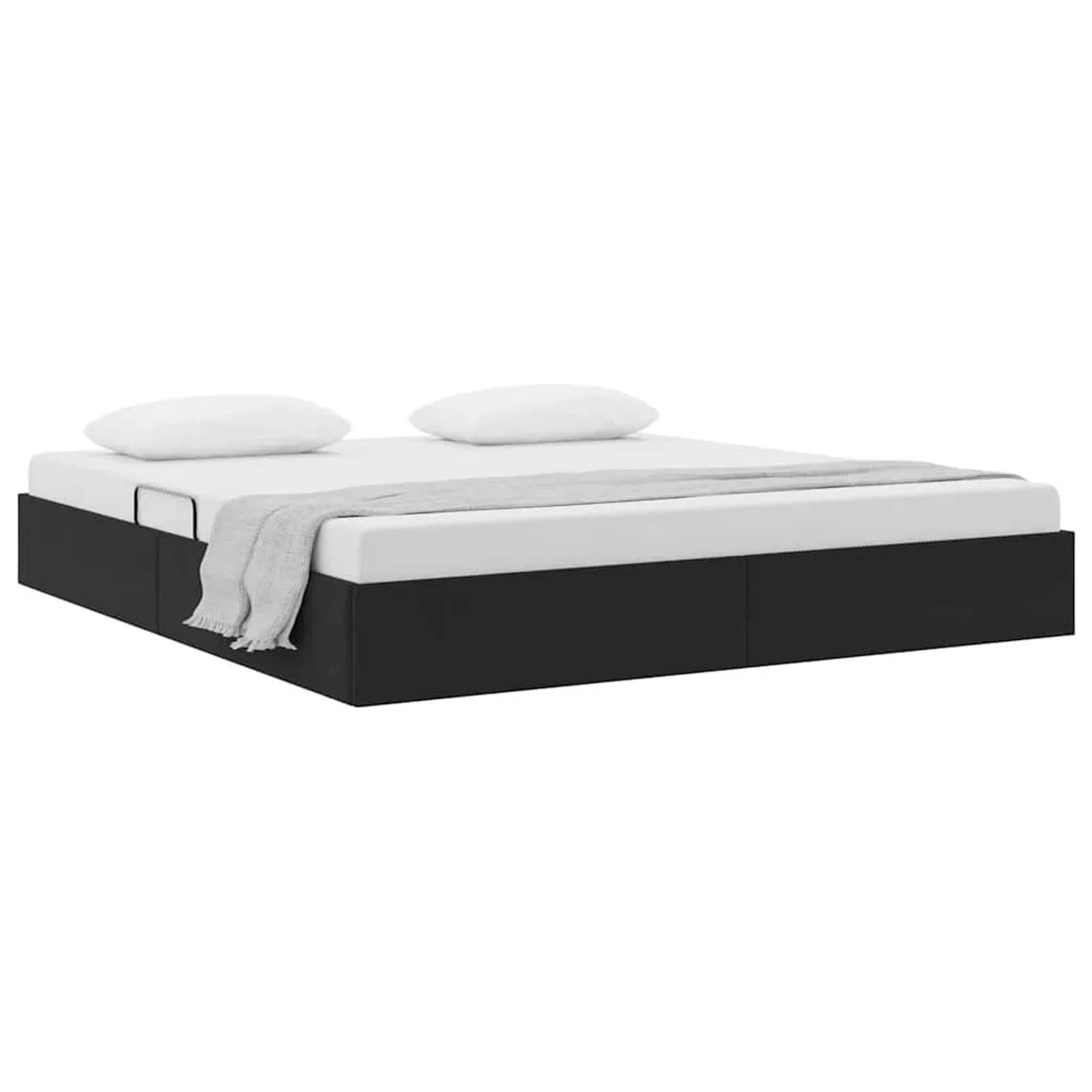 vidaXL Aufbewahrungsbett mit Kopfteil Schwarz 180 x 200 cm Samt 3370114
