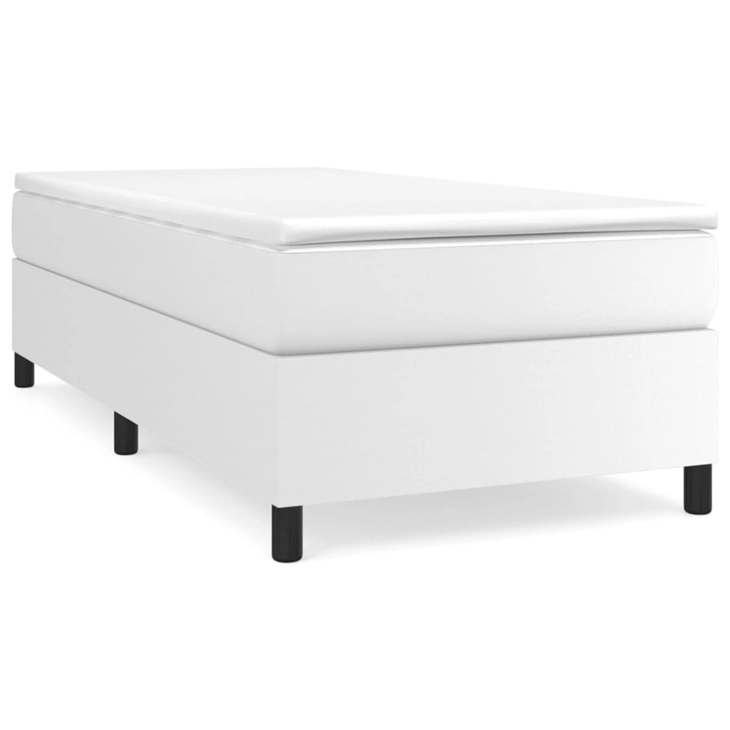 vidaXL Boxspringbett Weiß 100x200 cm Kunstleder1465984 günstig online kaufen