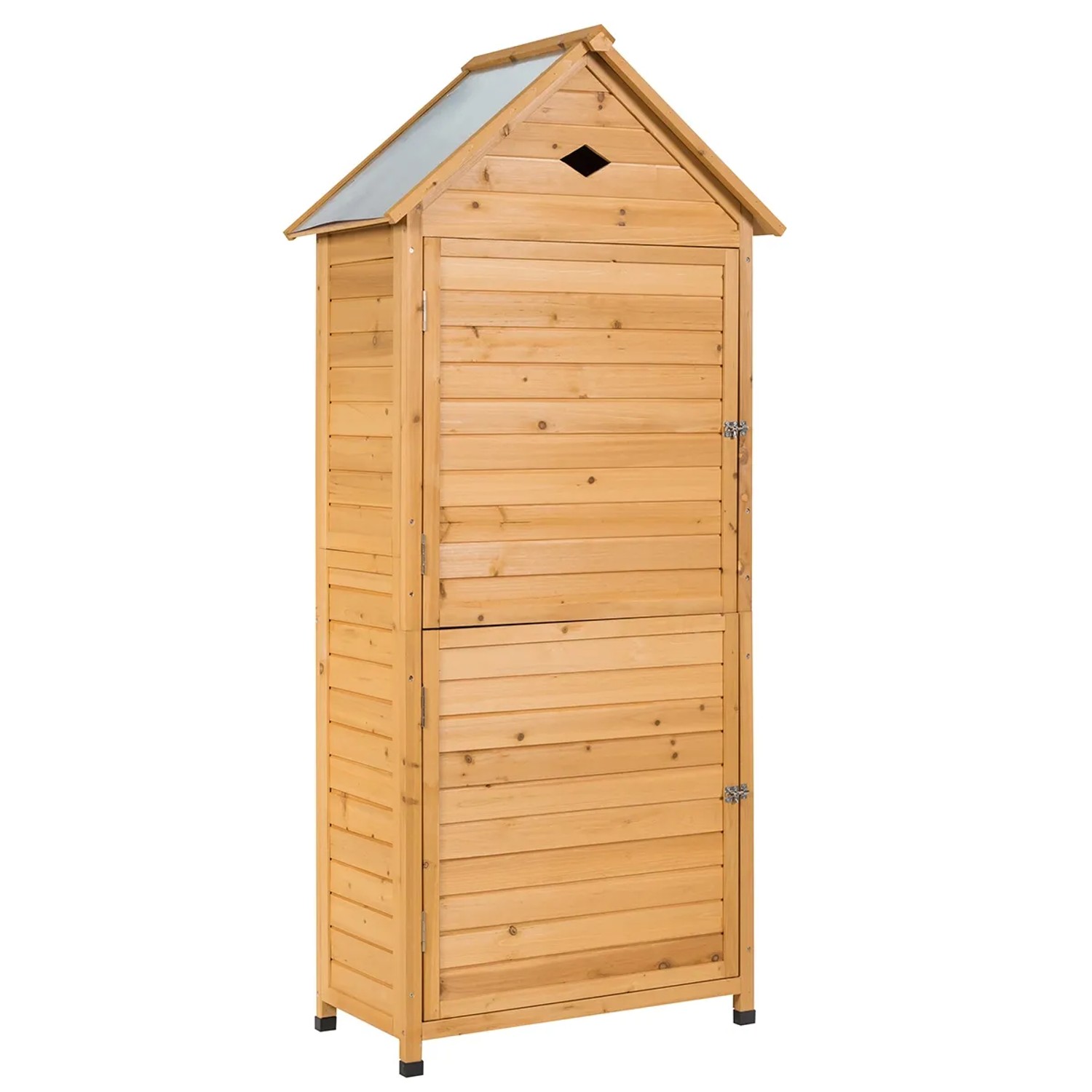 Costway Gartenschrank Holz Geräteschuppen 70 x 35,5 x 160 cm