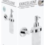 Verpackung des Tesa Seifenspender Exxcellent Chrom, ein eleganter, rostfreier Bad-Accessoire.