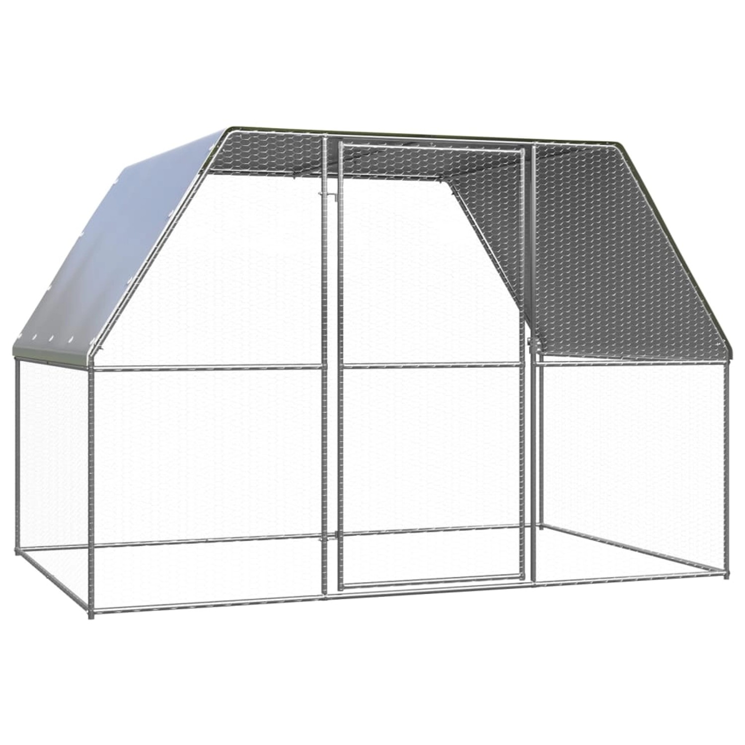 vidaXL Outdoor-Hühnerkäfig 3x2x2 m Verzinkter Stahl