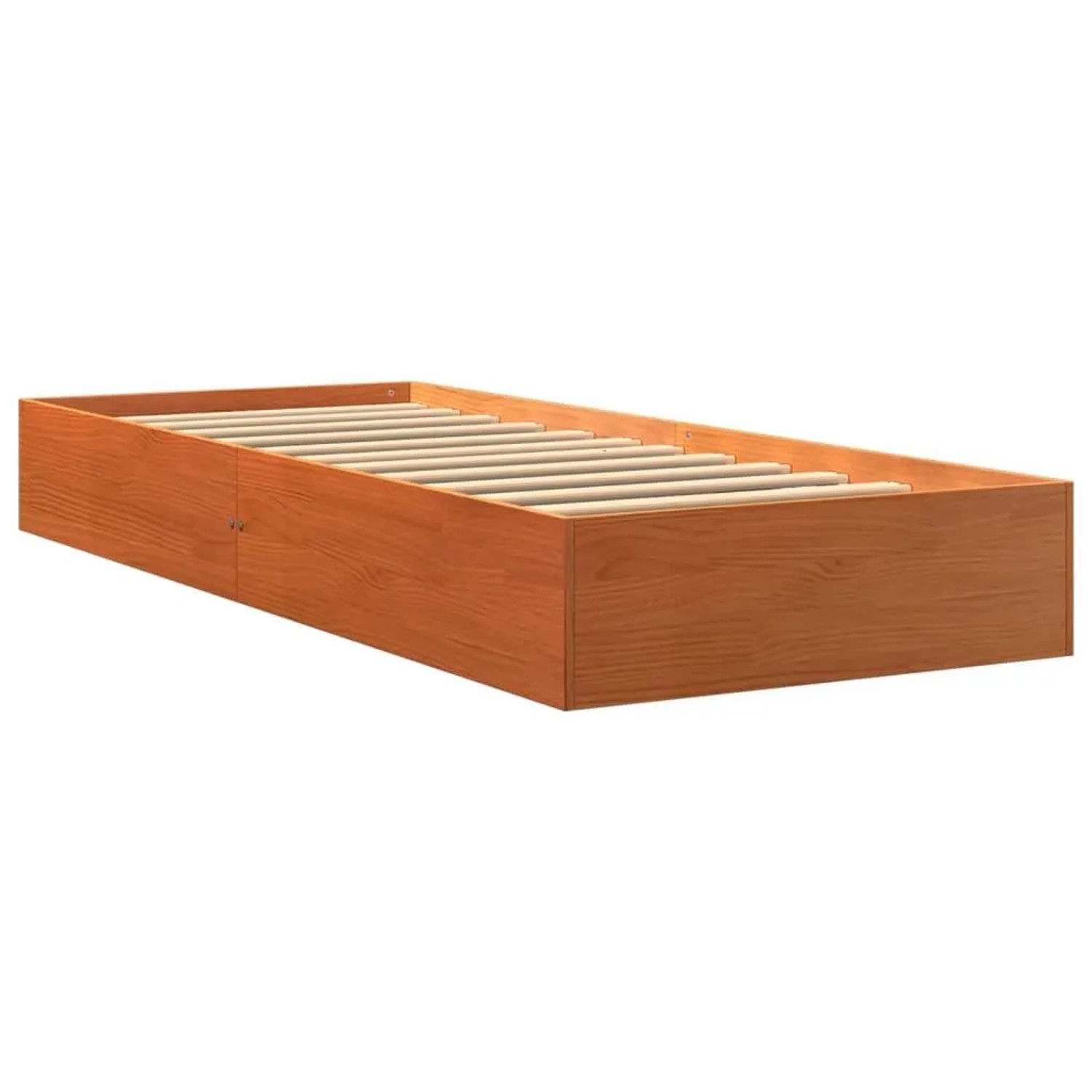 vidaXL Massivholzbett ohne Matratze Wachsbraun 75x190 cm Kiefernholz 844822 günstig online kaufen