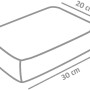 Skizze eines grauen EHL Mauersteins Verona Antik (30x20x7 cm) mit Maßangaben.