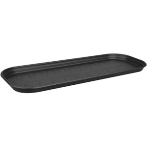 Schwarzer Elho Anzucht Untersetzer aus Recycling-Kunststoff für Pflanzenanzucht.