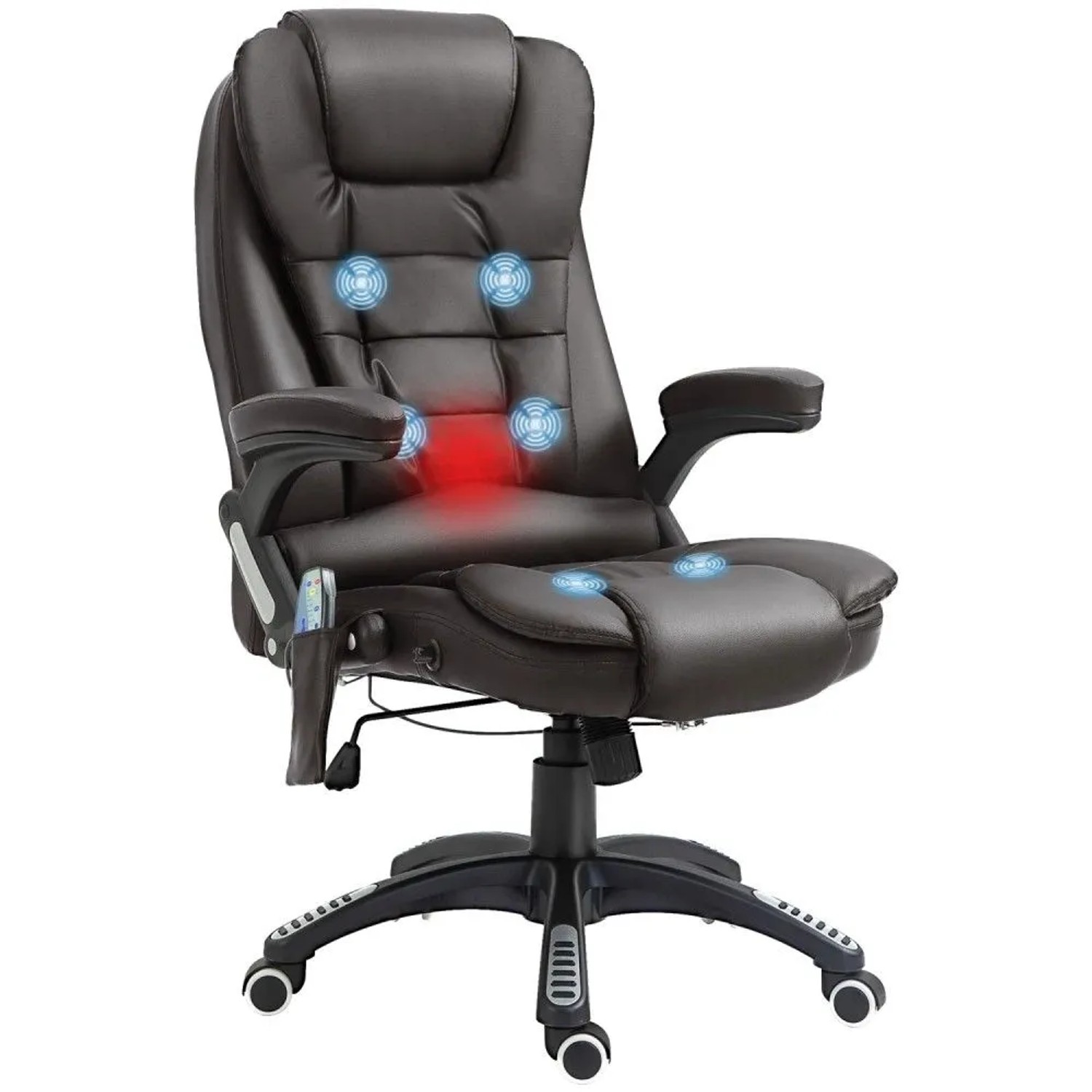 HOMCOM Massagesessel 6 Punkt Vibrations mit Wärmefunktion