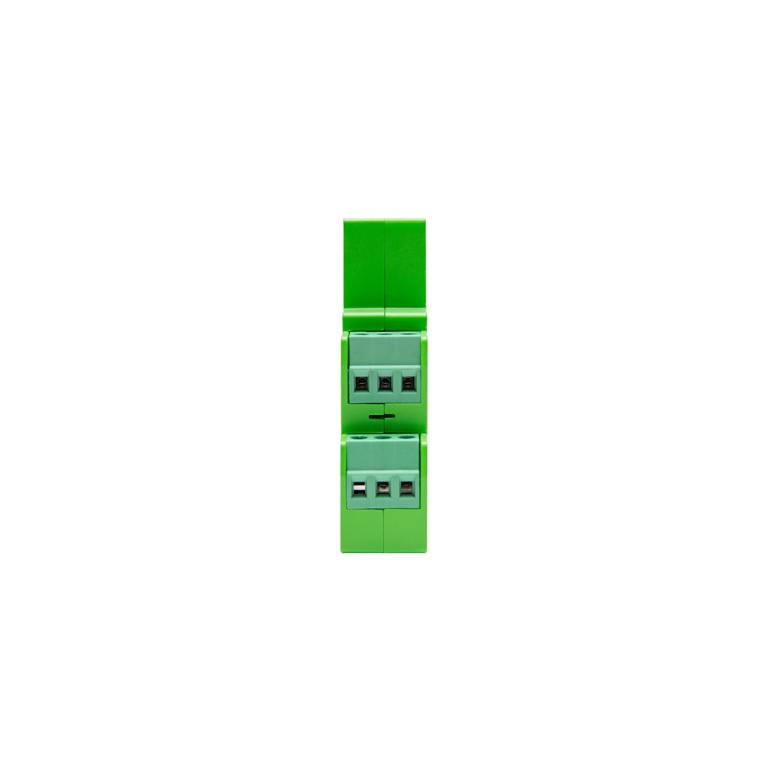 Grüner Shelly Zweikanal-Dimmer Pro 2PM für Hausautomation, Detailansicht.