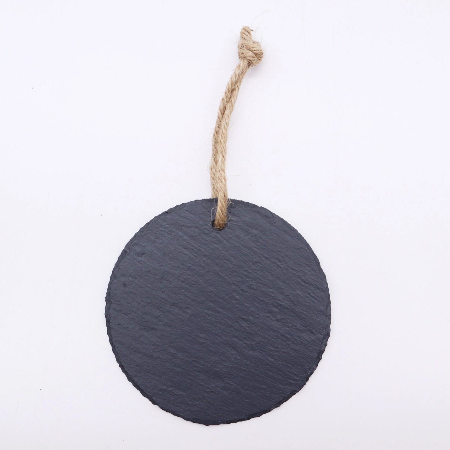 Boltze Dekoschild mit Juteband 1-teilig Ø 9 cm Schwarz günstig online kaufen
