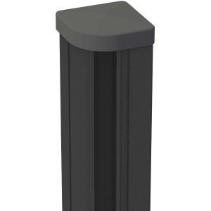 GroJa Zaunpfosten, variabel, zum Einbetonieren, 7x7x240 cm, DB703, für Zaunbau & Sichtschutz.