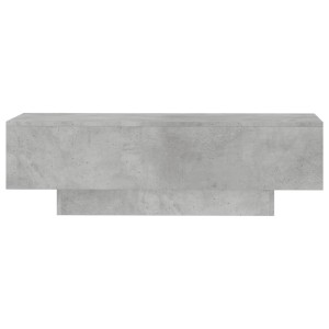 Moderner Couchtisch in Betongrau, 100x49,5x31 cm, aus Holzwerkstoff für Wohnzimmer.