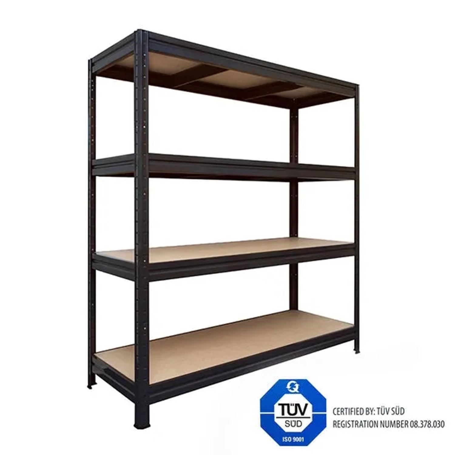 KARAT Schwerlastregal Weitspannregal - Schwarz - Gesamtlast 1500 kg - 177 x 160 x 60 cm_2