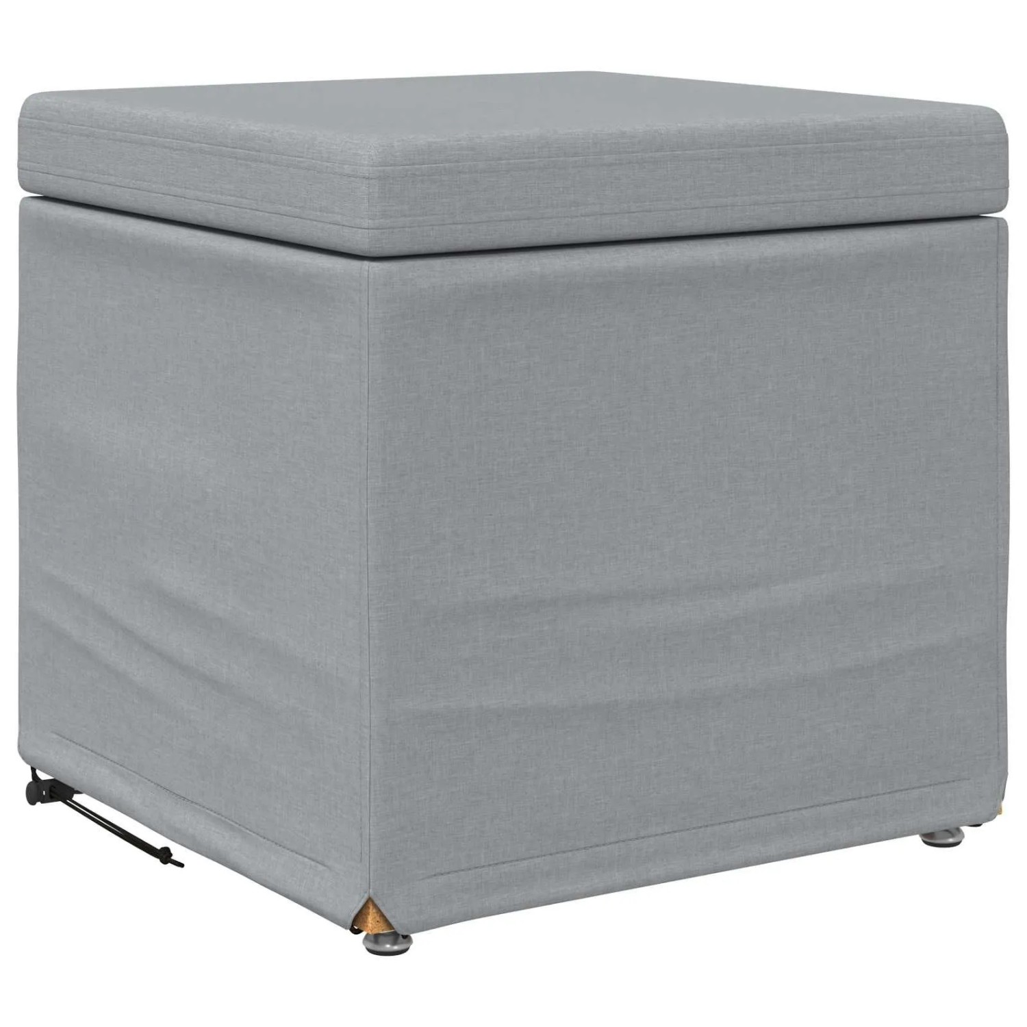 vidaXL Hocker Hellgrau 41 x 41 x 40 cm Stoff und Pressholz 876743