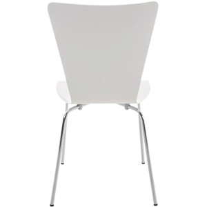 DELUKE Besucherstuhl TOKYO Holz Weiß 43x50x84cm Konferenzstuhl Wartezimmerstuhl Bürostuhl