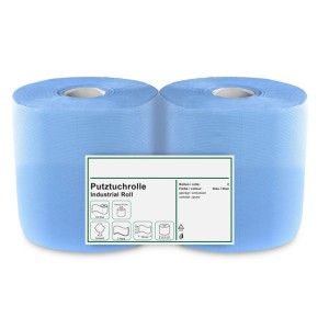 Küpper Putztuchrolle, 2 Rollen à 500 Blatt, blau, für Werkbank & Werkstatt.