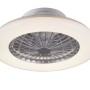 Weiße LED-Deckenleuchte Stralsund mit Ventilator, Ø 50 cm. Moderne Deckenleuchte mit integriertem Ventilator.