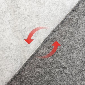 DuneDesign Bierbank Auflage, wendbar, Filz, anthrazit/hellgrau. Sitzkissen für Bierzeltgarnitur.