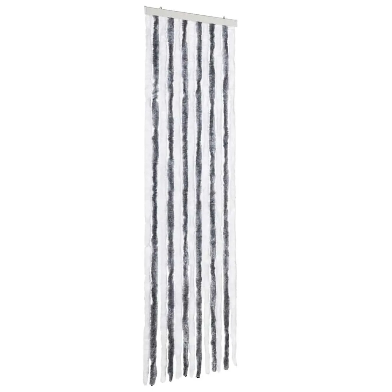 vidaXL Insektenschutz-Vorhang Grau und Weiß 56x185 cm Chenille 284271