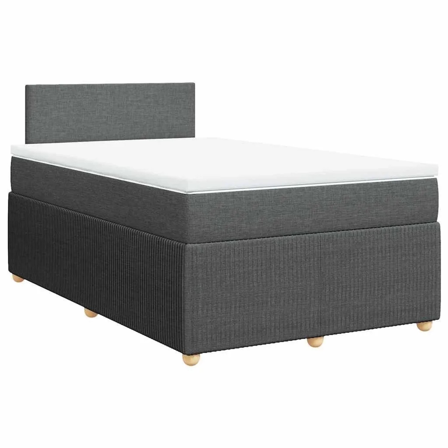 vidaXL Boxspringbett mit Matratze Dunkelgrau 120x190 cm Stoff 3289689 günstig online kaufen