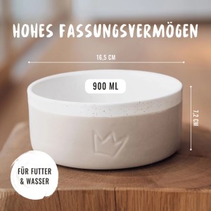 Rudelkönig Keramiknapf Hund 2er Set 900 ml Rutschfest BPA Frei
