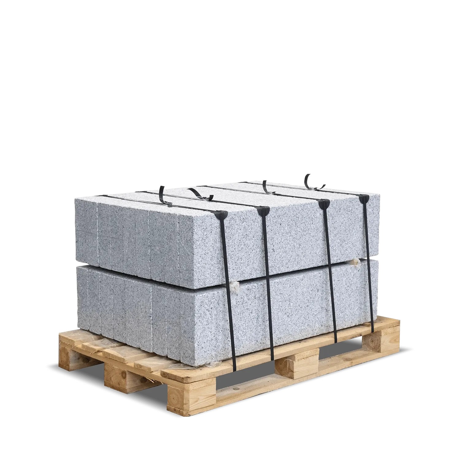 Galamio Granit Rasenkanten 100x25x8  Gesägt & Kugelgestrahlt  954kg Palette