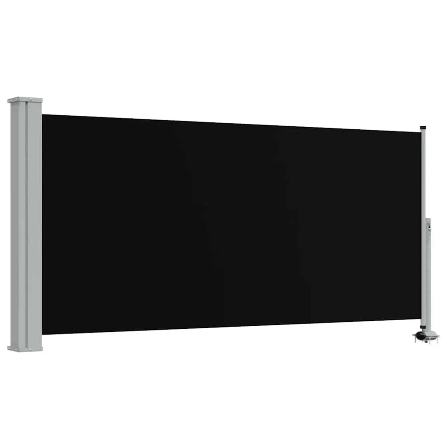 vidaXL Ausziehbare Seitenmarkise 120x300 cm Schwarz 45187