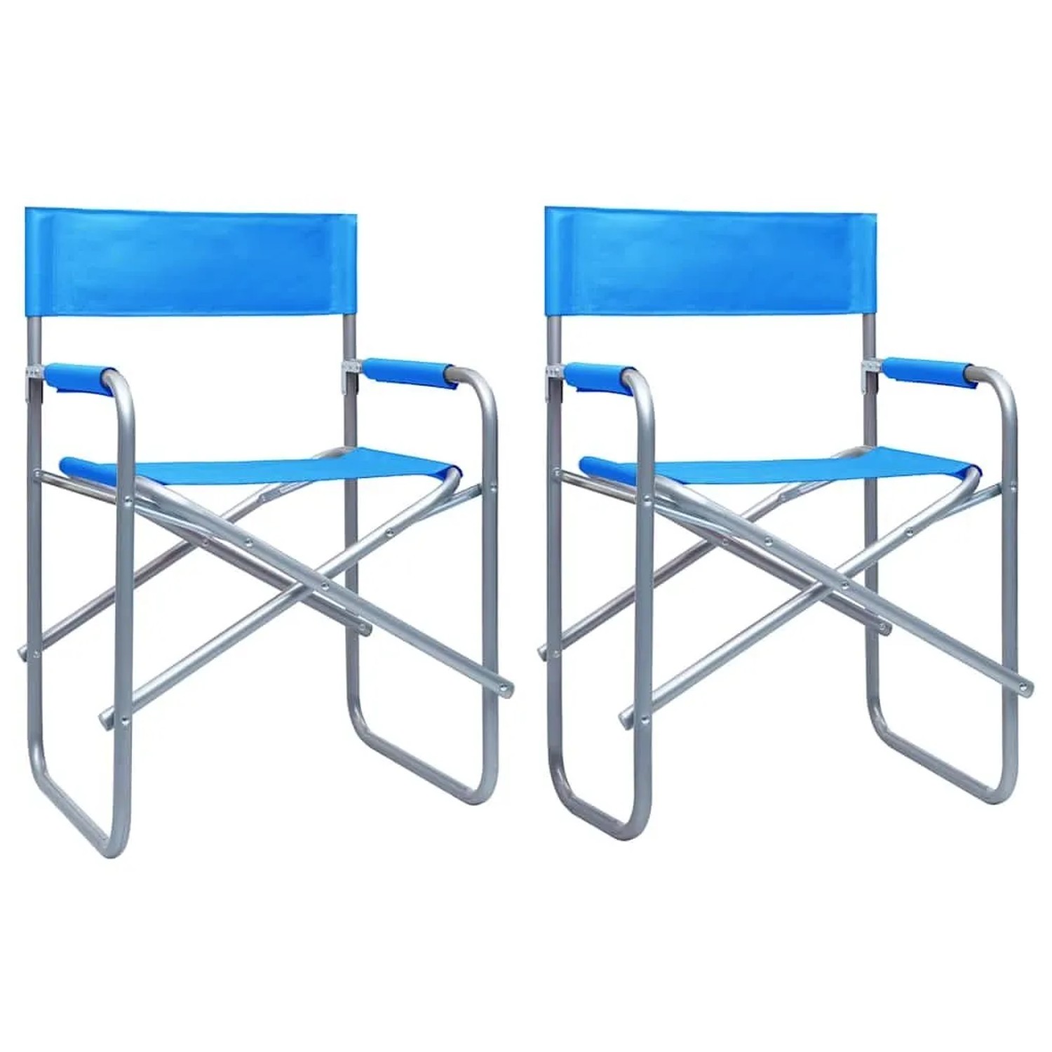 vidaXL Regiestühle 2 Stk Stahl Blau 47917