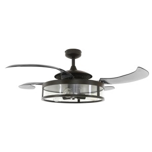 BEACON Deckenventilator Fanaway Classic, schwarz, 122cm, mit Beleuchtung und Fernbedienung.