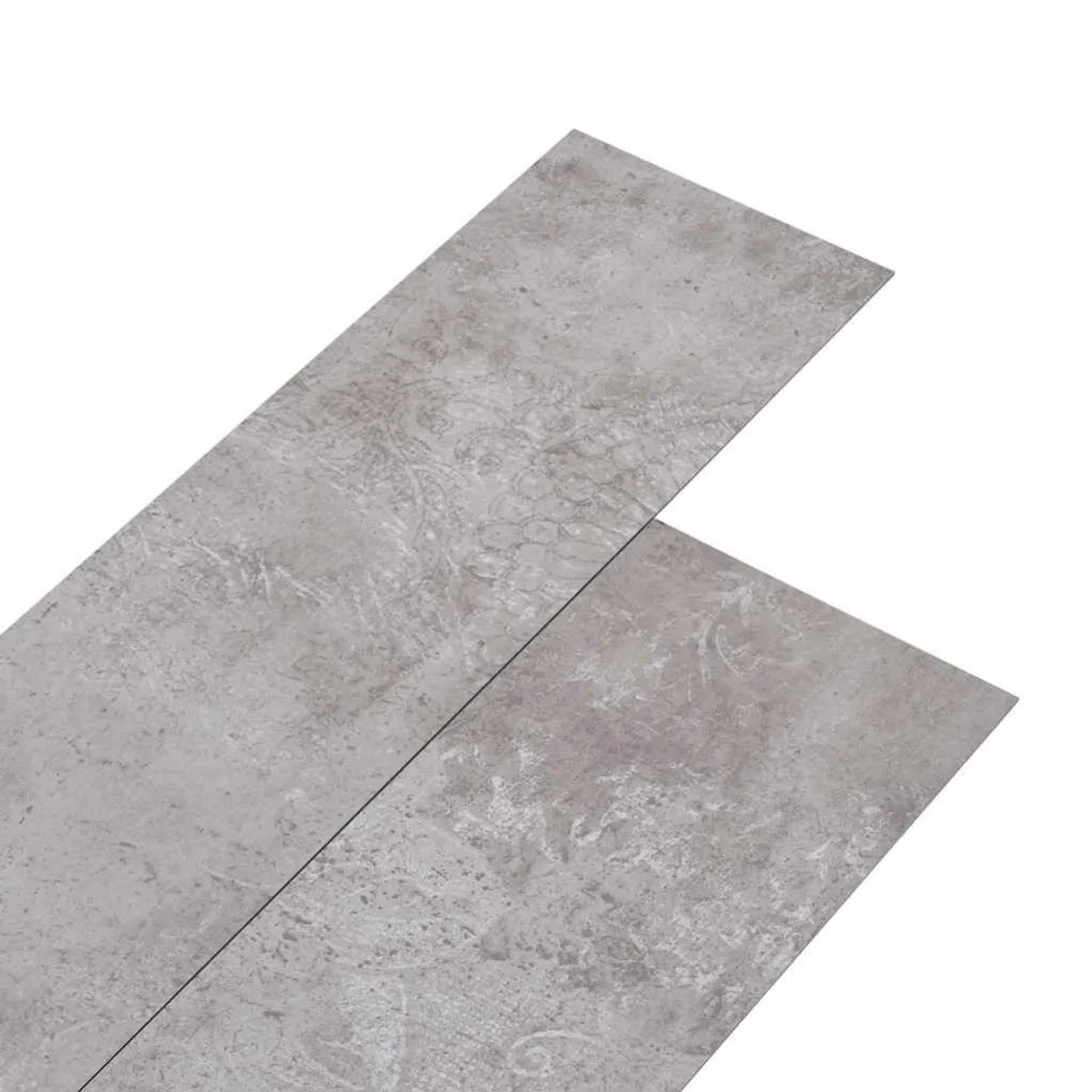 DELUKE Vinylboden PVC-Dielen Selbstklebend Wasserfest 2mm Stärke Rutschfest Laminat Vinyl Bodenbelag Laminatboden Erdgrau 5,02m²