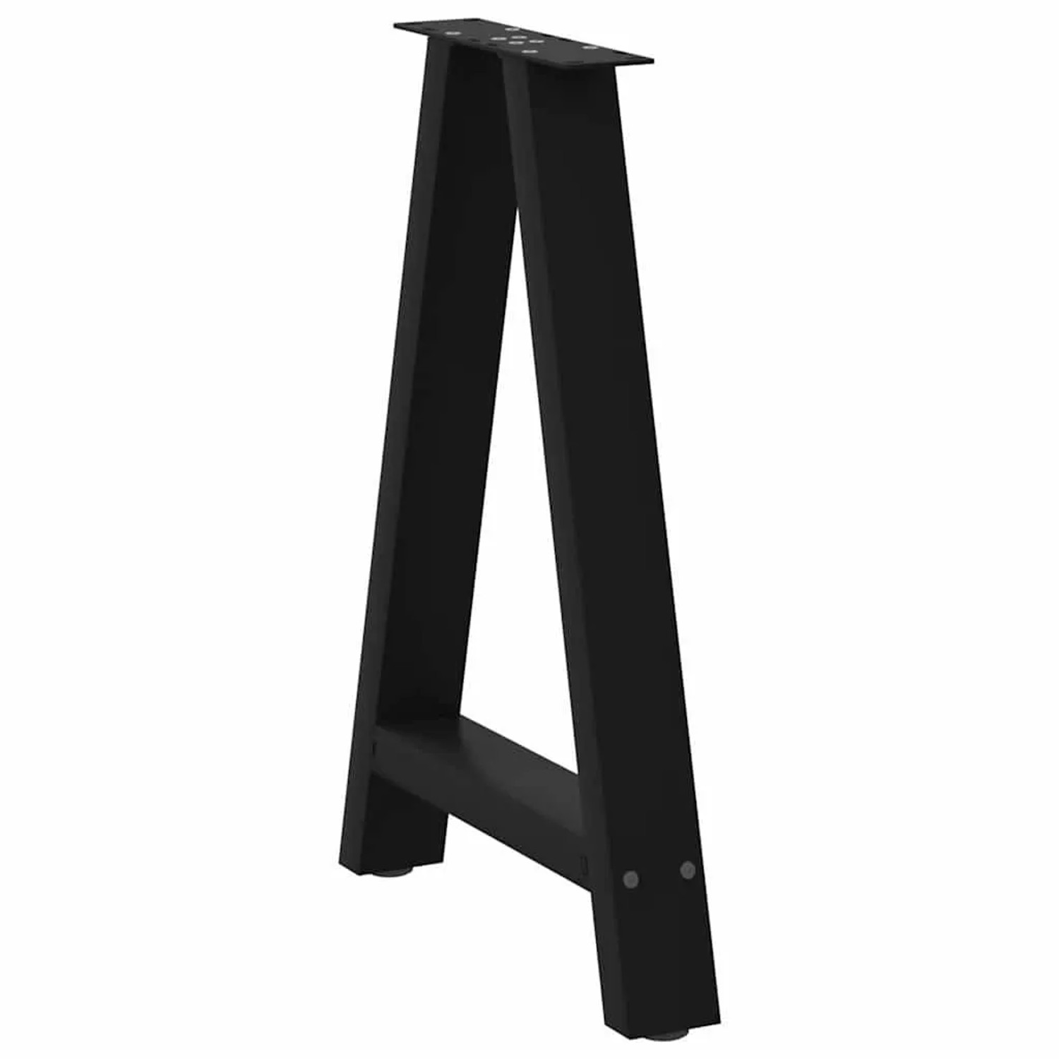 Schwarzes vidaXL Esstischbein in A-Form, Stahl, 60x72 cm, 2er-Set.