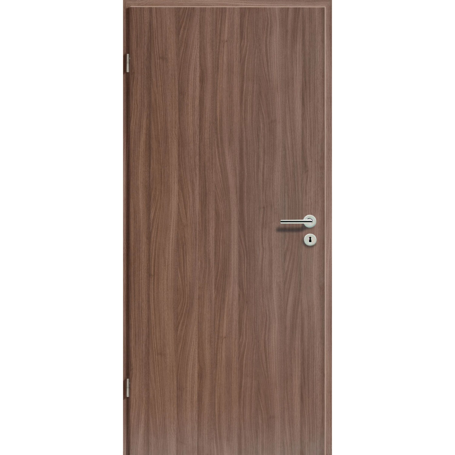 GetaDoor Zimmertür Dekorfolie Nussbaum 198,5 cm x 61 cm Anschlag L