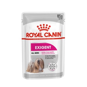 Royal Canin Exigent Nassfutter für wählerische Hunde, 85g Portionsbeutel.