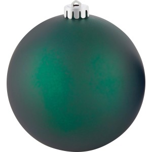 Grüne Weihnachtskugel, Ø 14 cm, aus Kunststoff für die Weihnachtsdekoration.