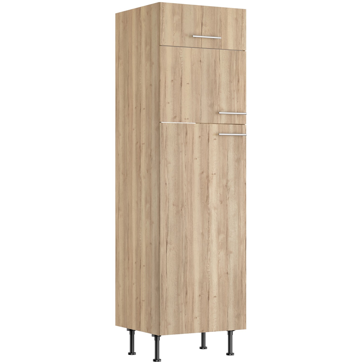 Optifit Hochschrank für Kühl-Gefrier-Kombi Erik290 60 cm Wildeiche