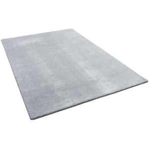 Grauer Snapstyle Hochflor Teppich Touch, 200x250 cm, weicher Velours für Wohnräume.