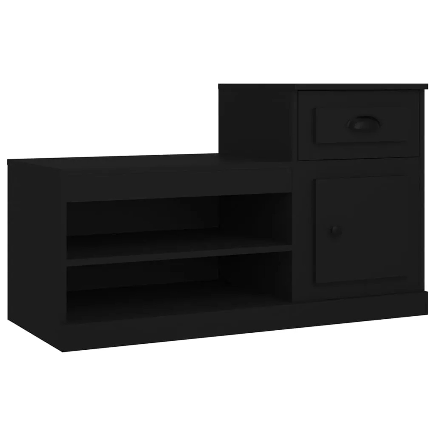 vidaXL Schuhschrank Schwarz 100x42x60 cm Holzwerkstoff 816417