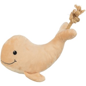 Jollypaw Hundespielzeug Wal mit Tau, Plüschtier für Hunde, 28 cm.