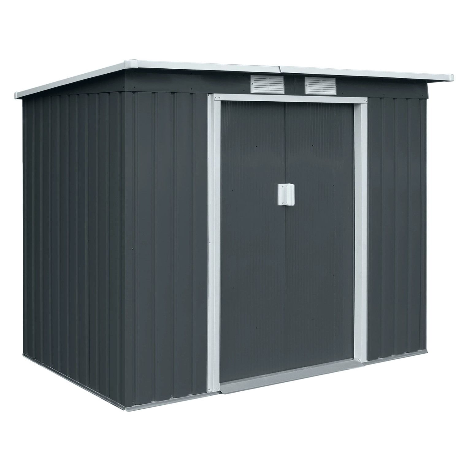 Hattoro P100 Metall Gerätehaus Geräteschuppen Mit Bodenrahmen 3,6 m³ Pultda günstig online kaufen