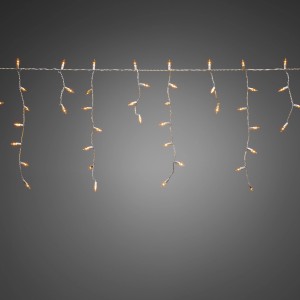Konstsmide LED Eisregen Lichtervorhang mit 400 bernsteinfarbenen Dioden für den Außenbereich.